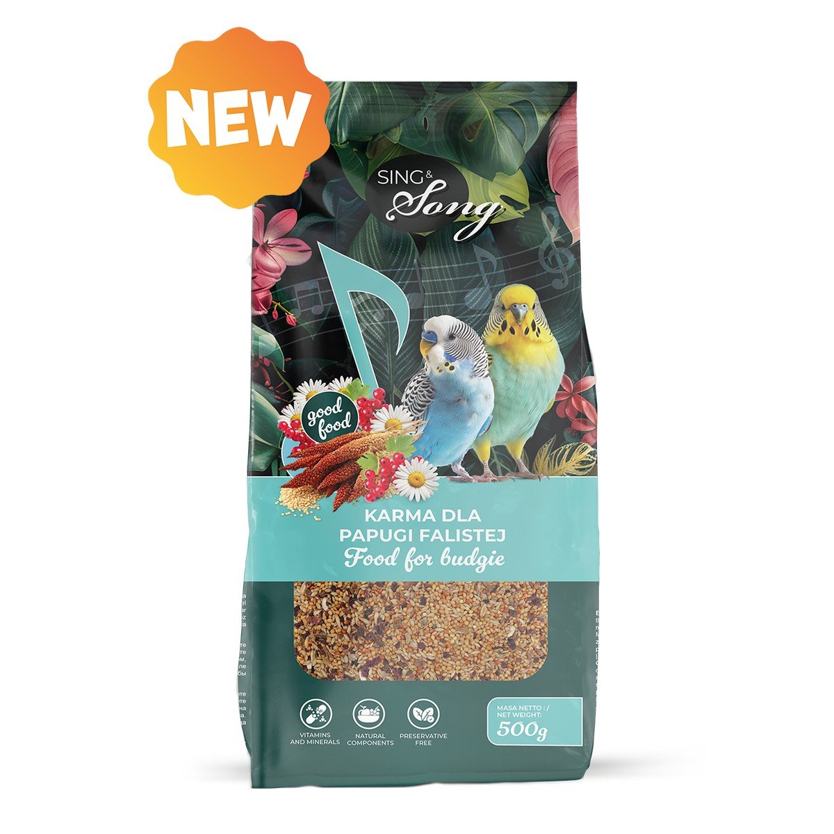 6298 3 Sing & Song Wildwings 500gr Πλήρης Τροφή για Παπαγαλάκια Budgie Αυστραλίας - Image 5