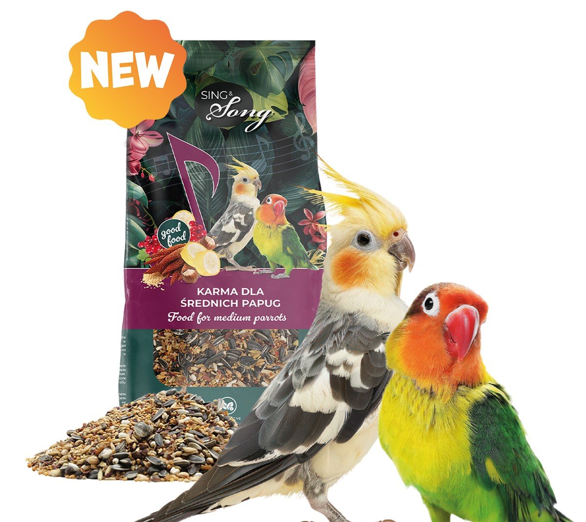 6299-4 Sing & Song Wildwings 500gr Πλήρης Τροφή για Μεσαίου Μεγέθους Παπαγάλους