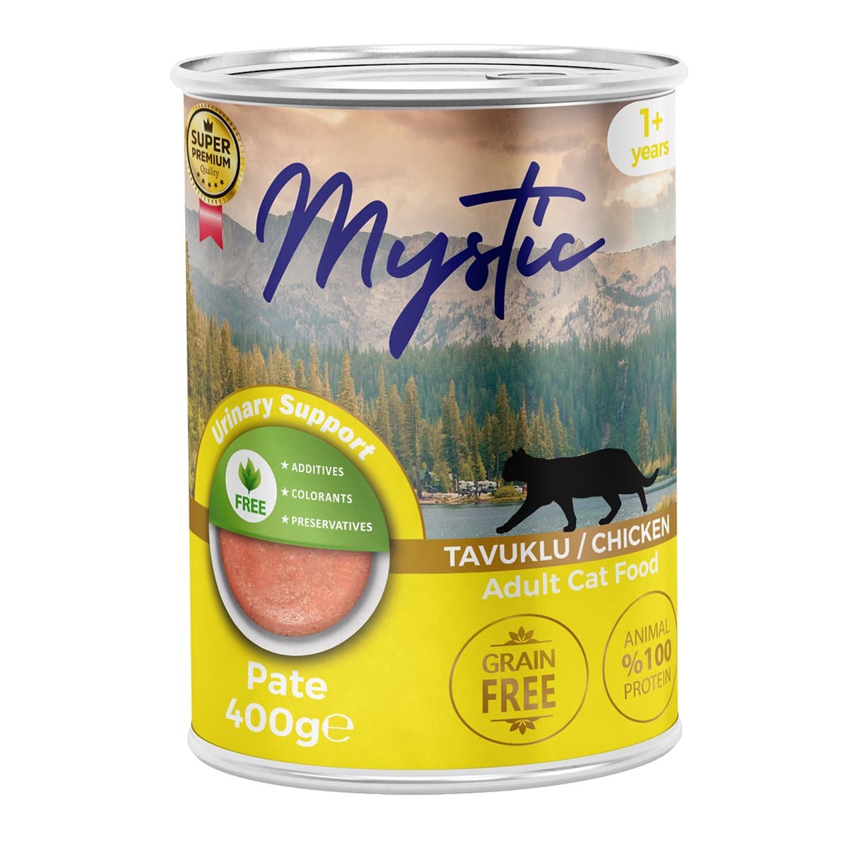 6302-1 Mystic Super Premium Κονσέρβα 400gr Urinary Support Grain Free για Ενήλικες Γάτες με Κοτόπουλο