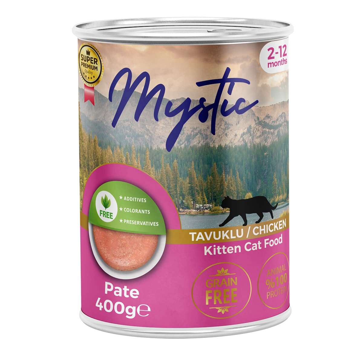 6304-1 Mystic Super Premium Κονσέρβα 400gr Grain Free για Γατάκια με Κοτόπουλο