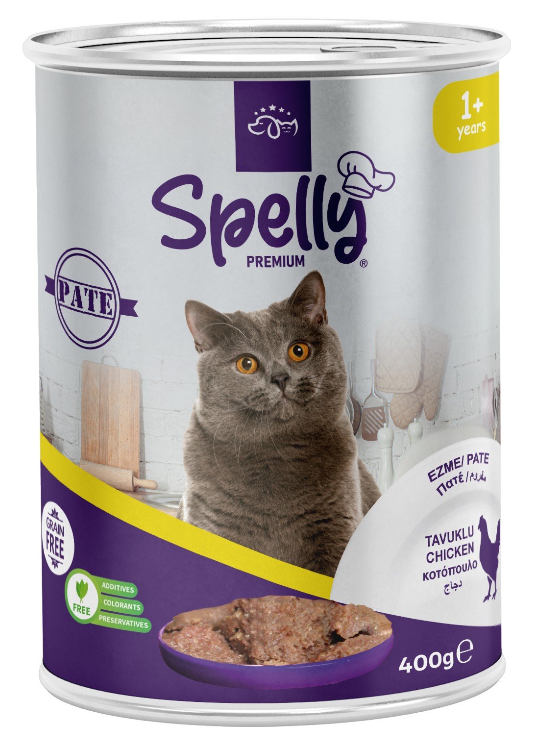 6spelly-cat-chicken Spelly Premium Πατέ Κοτόπουλο για Ενήλικες Γάτες 400gr