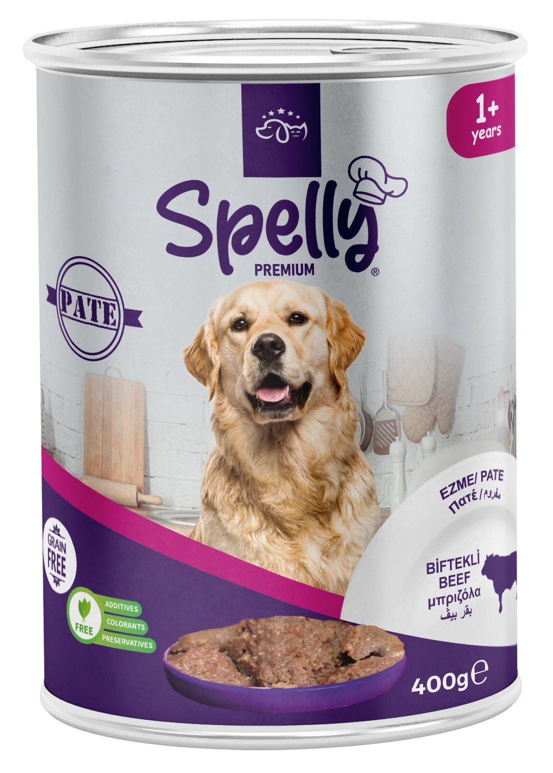 8spelly-dog-beef Spelly Premium Πατέ Μοσχάρι για Ενήλικους Σκύλους 400gr