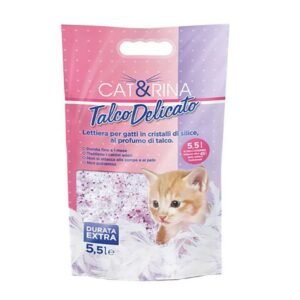 cat & rina longlife Άμμος Γάτας με κρυστάλλους Σιλικόνης με Άρωμα talc 5.5l
