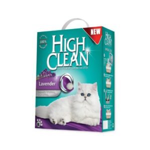 high clean levander Άμμος γάτας με λευκό μπετονίτη και άρωμα λεβάντας 10lt