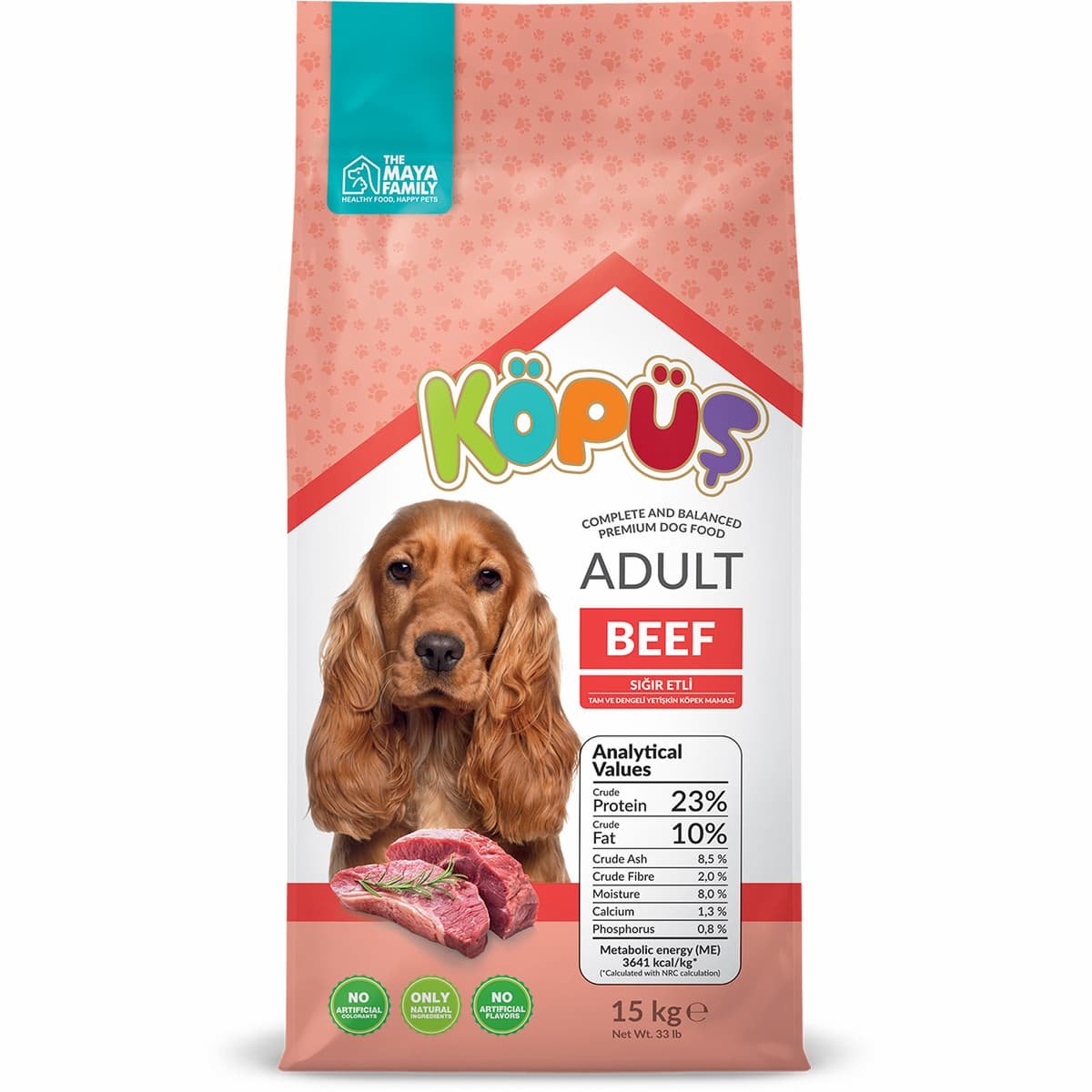 Kopus_15kg_AdultDog_Beef-2 Maya Family Kopus 15kg ξηρά τροφή για ενήλικους σκύλους με Μοσχάρι PHK150011