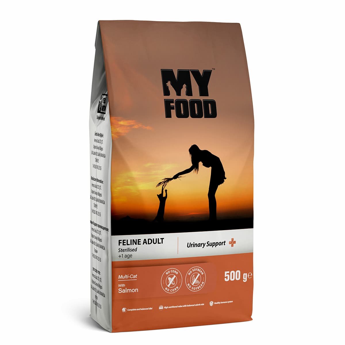 Myfood-feline-adult-steril-500gr Myfood Urinary Support Ξηρά Τροφή για Στειρωμένες Γάτες Με Σολομό 500gr