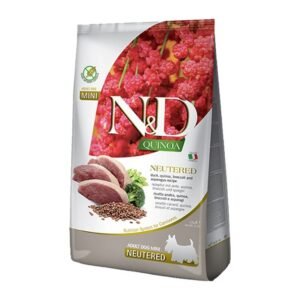 n&d quinoa dog neutered adult mini με Πάπια 7kg