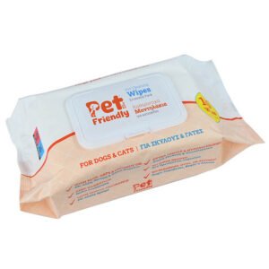 Pet Friendly Υγρά Μαντηλάκια Καθαρισμού Κατοικιδίων Economy Pack Πακέτο 100 Τεμαχίων
