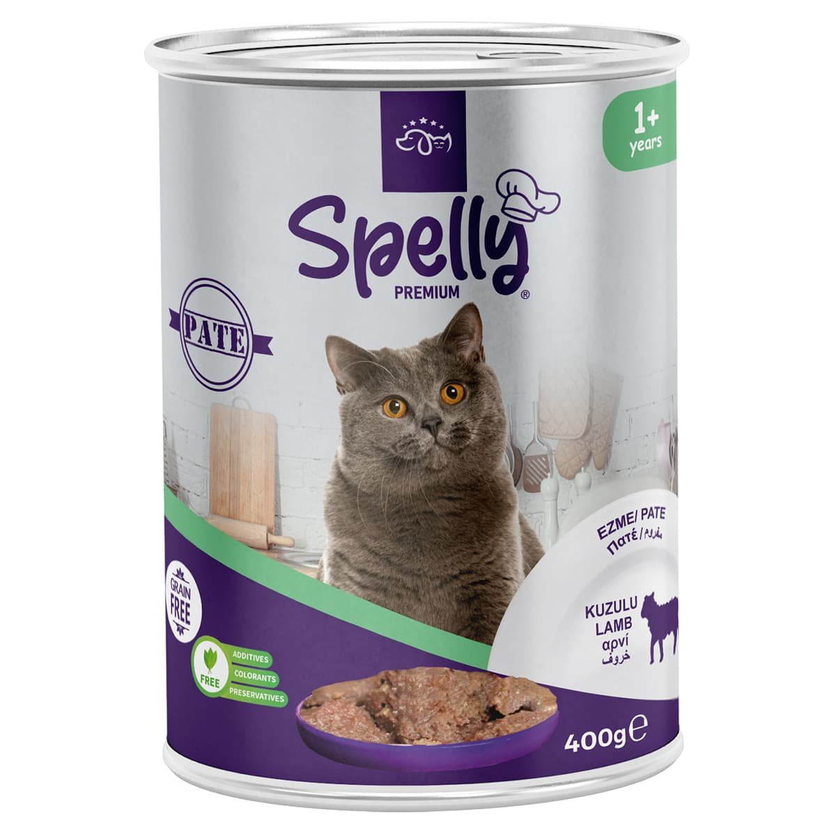 adult-cat-lamb-400gr Spelly Premium Πατέ Αρνί για Ενήλικες Γάτες 400gr
