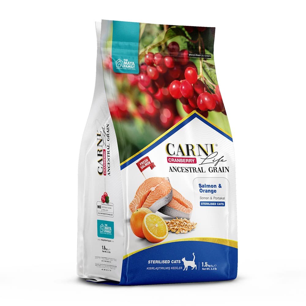 maya-family-carni-life-cranberry-1-5kg-xira-trofi-gia-steiromenes-gates-me-solomo-kai-portokali-pcl015008 Maya Family Carni Life Cranberry 1,5kg ξηρά τροφή για στειρωμένες γάτες με σολωμό και πορτοκάλι