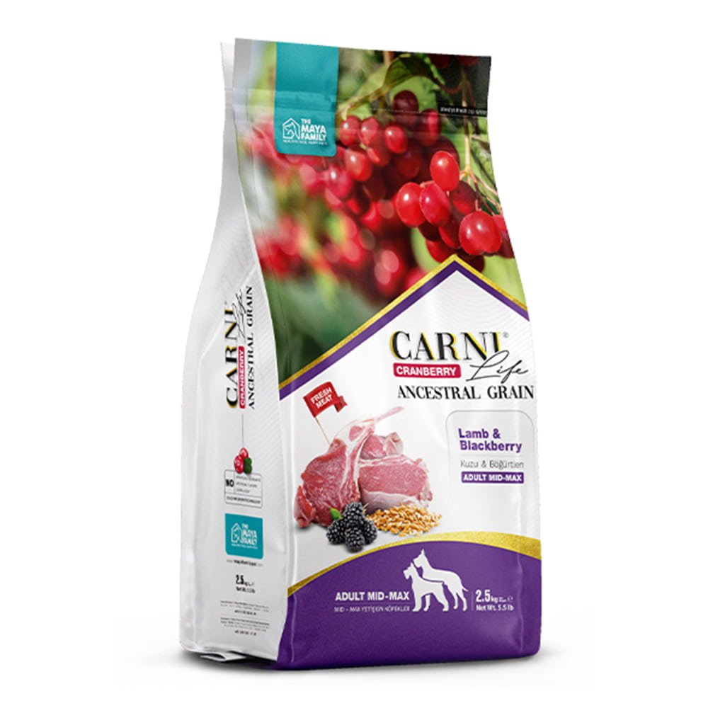 maya-family-carni-life-cranberry-2-5kg-xira-trofi-gia-enilikous-skilous-me-arni-kai-mirtilo-pcl025010 Maya Family Carni Life Cranberry 2.5kg ξηρά τροφή για ενήλικους σκύλους με αρνί και μύρτιλο