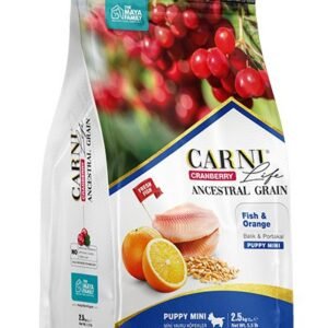 Maya Family Carni Life Cranberry 2.5kg ξηρά τροφή για μικρόσωμα κουτάβια με ψάρι και πορτοκάλι