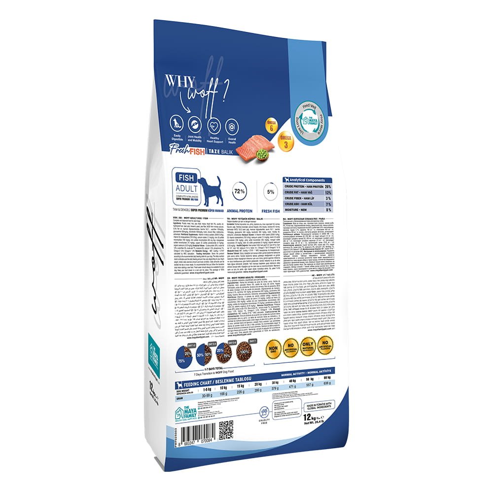 maya family woff 12kg xira trofi gia enilikous skilous me psari pw120003 1 Maya Family Woff 12kg ξηρά τροφή για ενήλικους σκύλους με ψάρι - Image 2