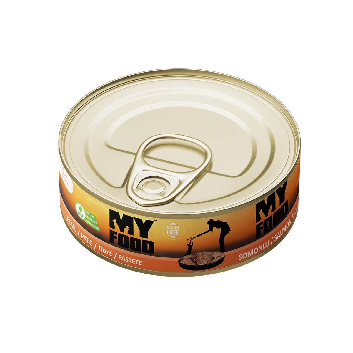 myfood-cat-solmon-100gr Myfood Grain Free 100gr Υγρή Τροφή για Ενήλικες Γάτες Πατέ Σολομού 12 τεμ