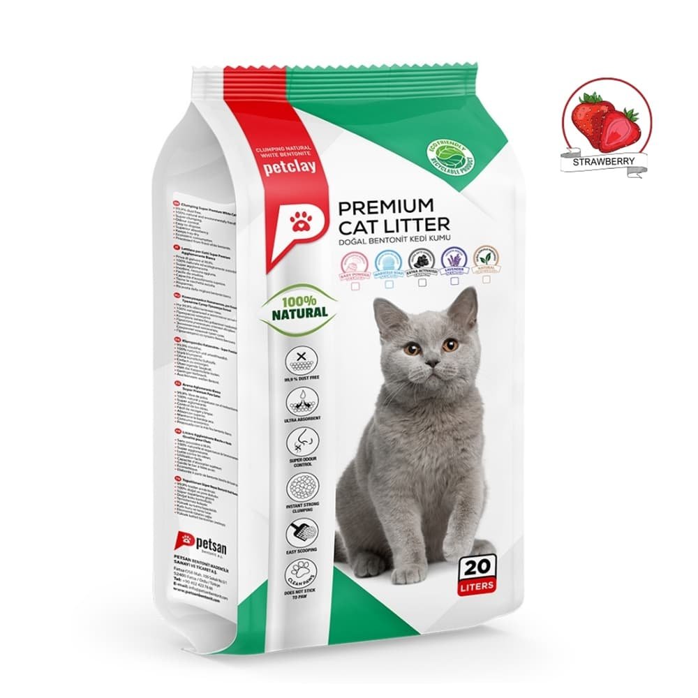 petclay-ammos-gatas-strawberry-20lt-4061 Petclay Άμμος Γάτας Strawberry 20lt